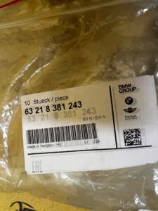 OPRAWKA ŻAROWKI ŚWIATŁA TYŁ TYLNEGO BMW 7 E38 NOWA OEM