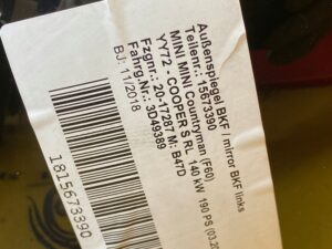 LEWE LUSTERKO 3 PIN MINI F60 LCI COUNTRYMAN S UK