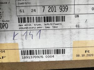 SIŁOWNIK KLAPY TYŁ POKRYWY BAGAŻNIKA LEWY BMW X6 E71 E72 NOWY OEM