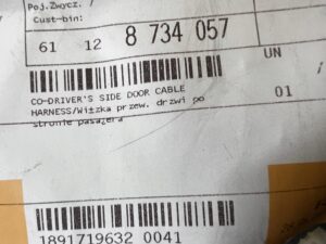 WIĄZKA INSTALACJA ELEKTRYCZNA DRZWI PRZÓD PRAWY BMW X5 G05 X7 G07 NOWA OEM