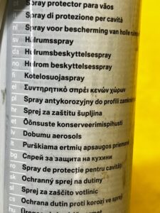 SPRAY SPREJ ANTYKOROZYJNY DO PROFILI ZAMKNIĘTYCH BMW NOWY OEM