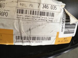 NADKOLE PRZÓD PRZEDNIE LEWY LEWE MINI CLUBMAN F54 NOWE OEM