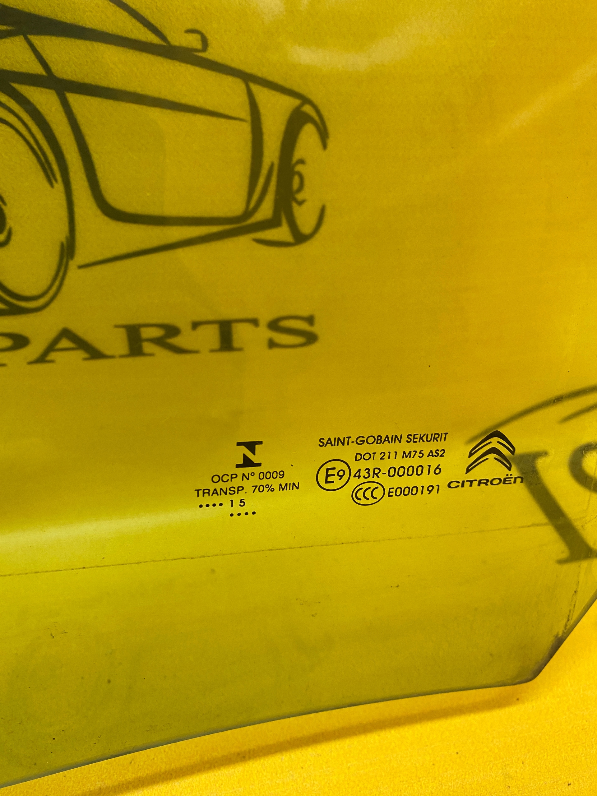 CITROEN C4 GRAND PICASSO II 2 15R SZYBA PRAWY TYŁ