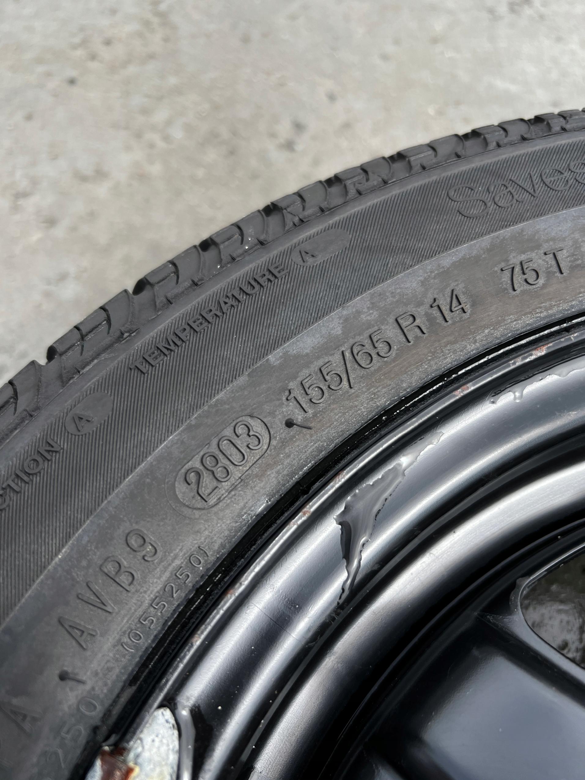 KOŁO ZAPASOWE DOJAZDOWE FELGA OPONA OPEL AGILA A SUZUKI SWIFT I 155/65 R14