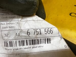 PRZEWÓD POWROTNY MAGLOWNICY UKŁADU WSPOMAGANIA KIEROWNICY BMW 5 E39 2.0 D