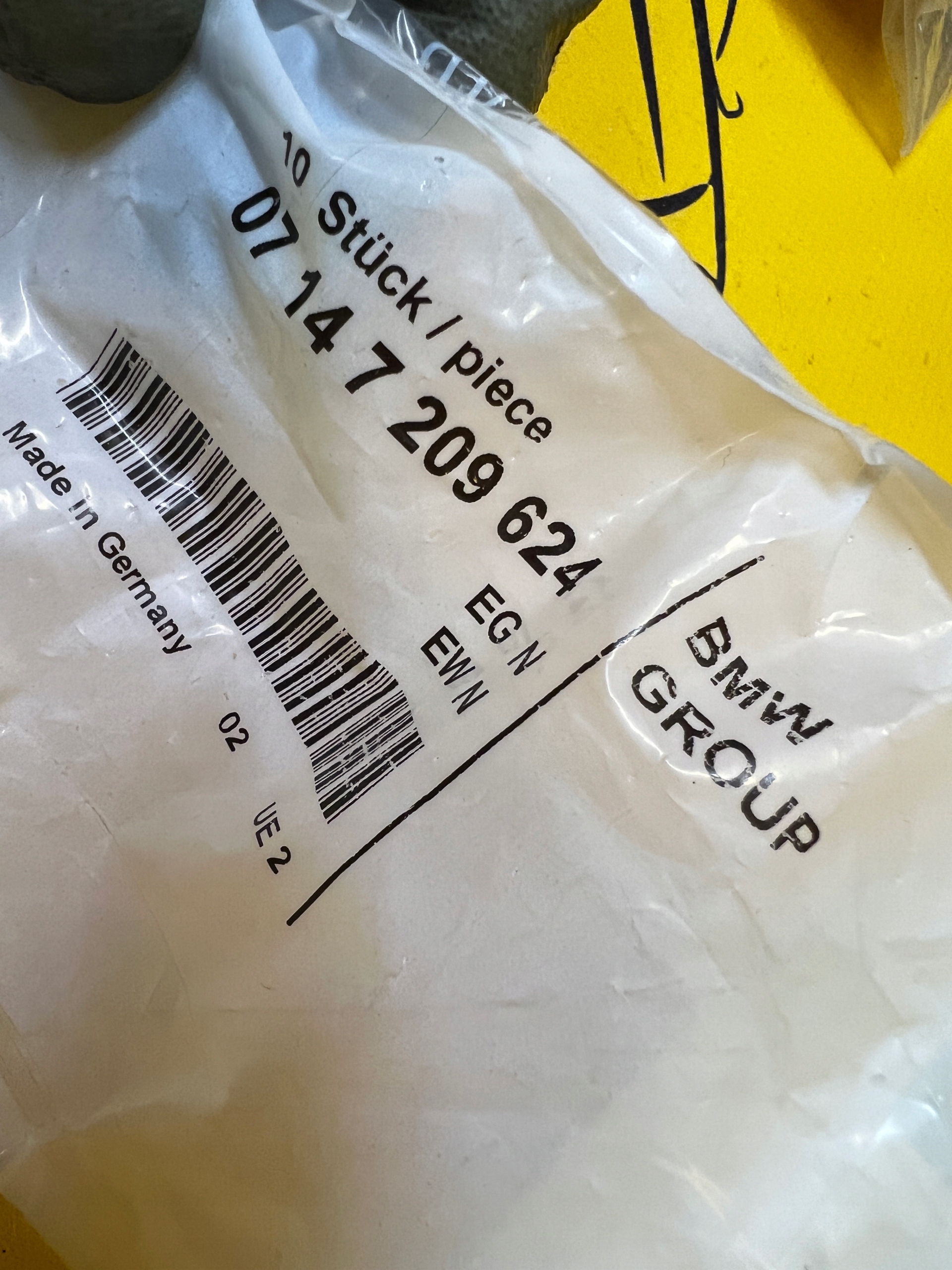 10 X KOŁEK DO NITOWANIA JEDNOSTRONNEGO BMW M6X13,5 NOWY OEM