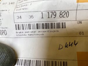 CZUJNIK KLOCKÓW HAMULCOWYCH PRZEDNICH BMW 8 E31 7 E32 5 E34 NOWY OEM