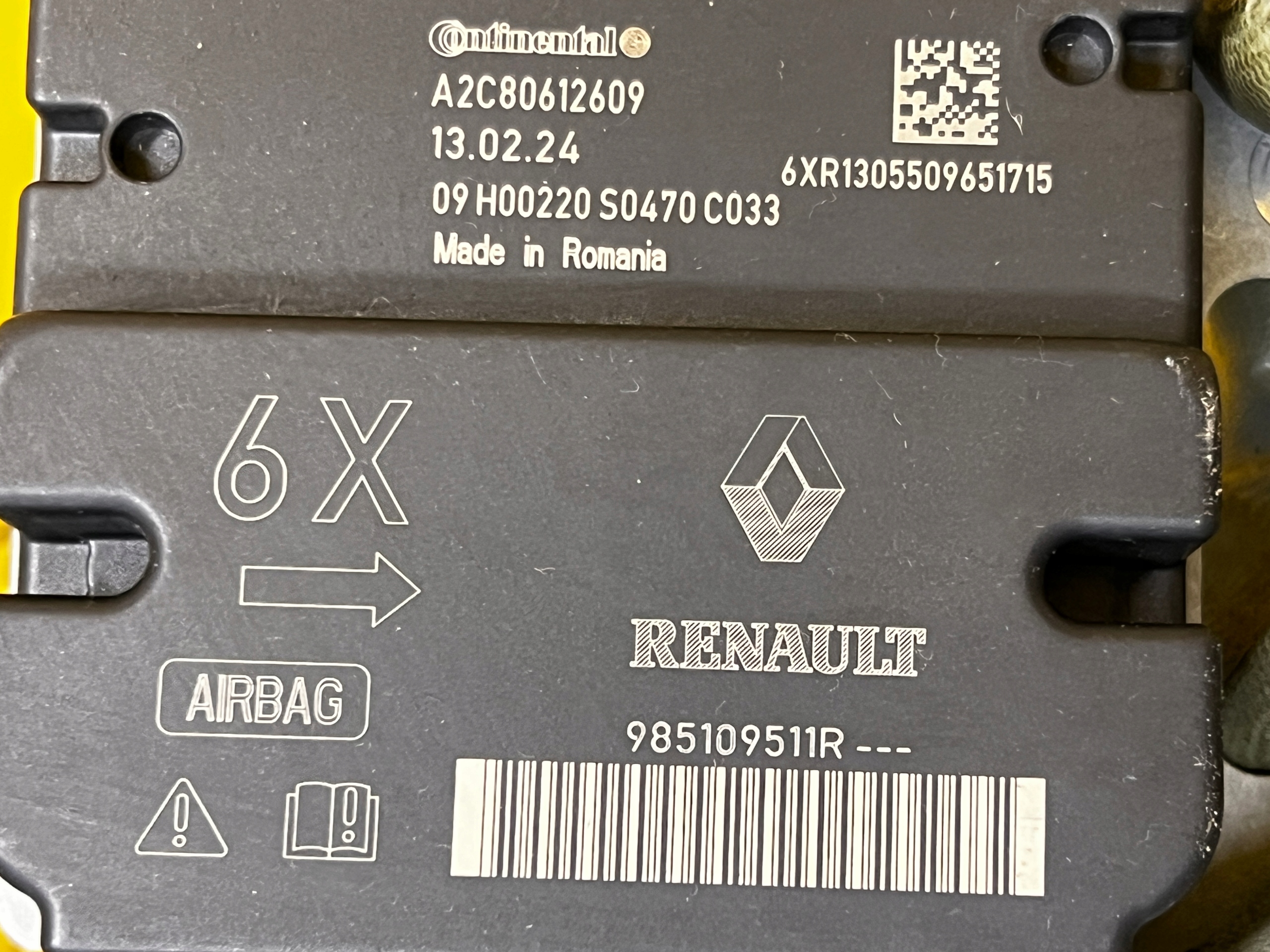 MODUŁ SENSOR STEROWNIK AIRBAG PODUSZEK POWIETRZNYCH RENAULT ZOE I Z.E.