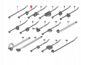 10 X OPASKA PRZEWODU Z UCHWYTEM Ø=6,9 / L=150 BMW NOWA OEM