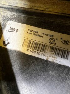 WENTYLATOR CHŁODNIC DACIA DOKKER