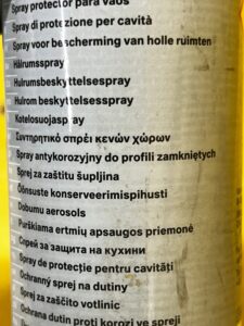 SPRAY SPREJ ANTYKOROZYJNY DO PROFILI ZAMKNIĘTYCH BMW NOWY OEM