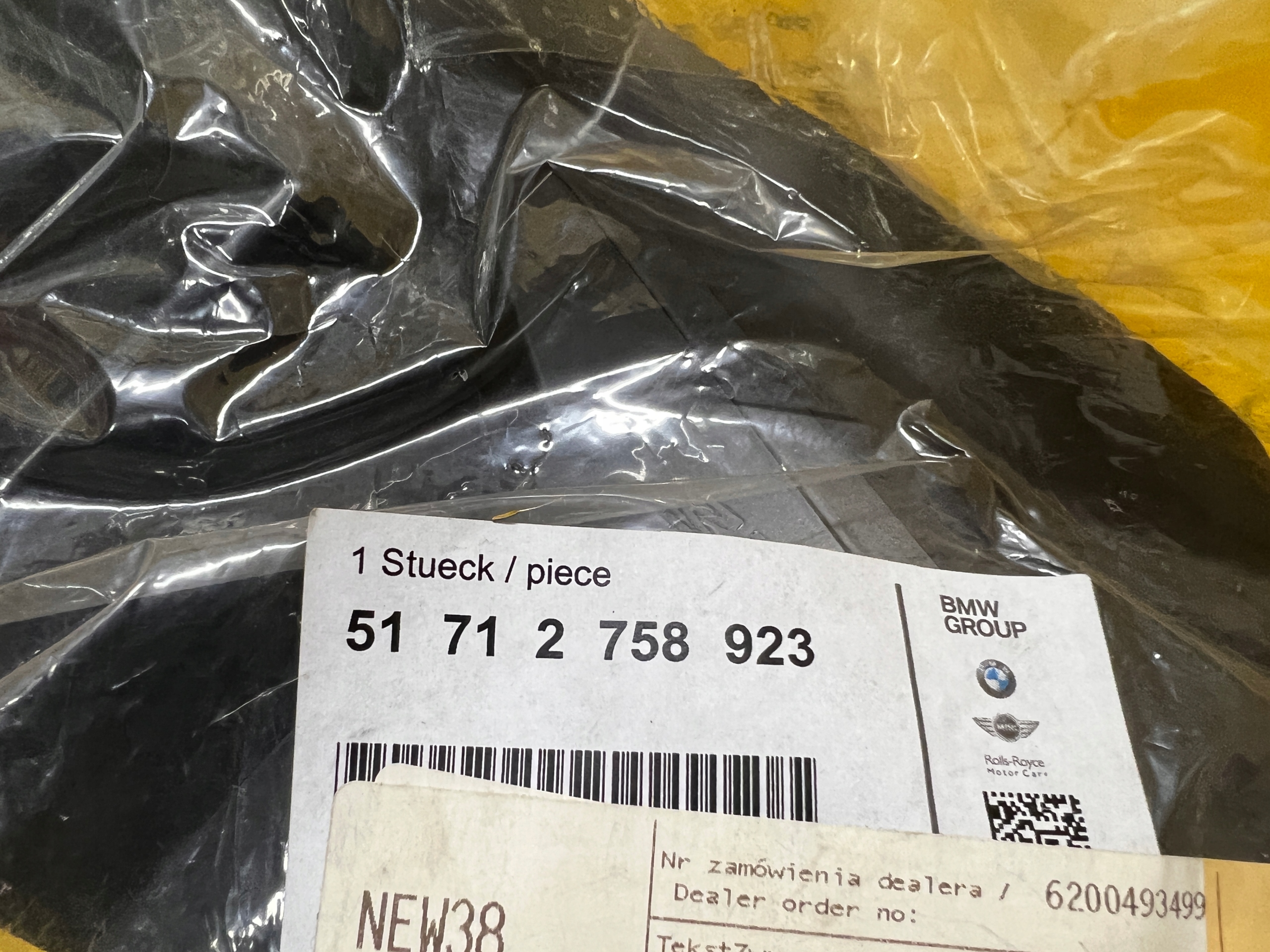OSŁONA WLOTU WODY MINI COOPER R58 R59 EU NOWA OEM