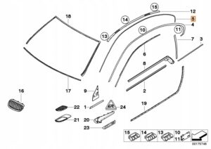 USZCZELKA LISTWY RAMY DACHU PRAWA BMW 3 E92 COUPE NOWA OEM