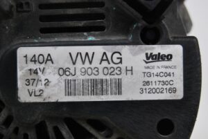 ALTERNATOR KOMPLETNY 2.0 TFSI AUDI A3 A4 TT