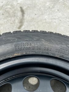 KOŁO ZAPASOWE DOJAZDOWE TOYOTA AYGO I CITROEN C1 I PEUGEOT 107 155/65 R14