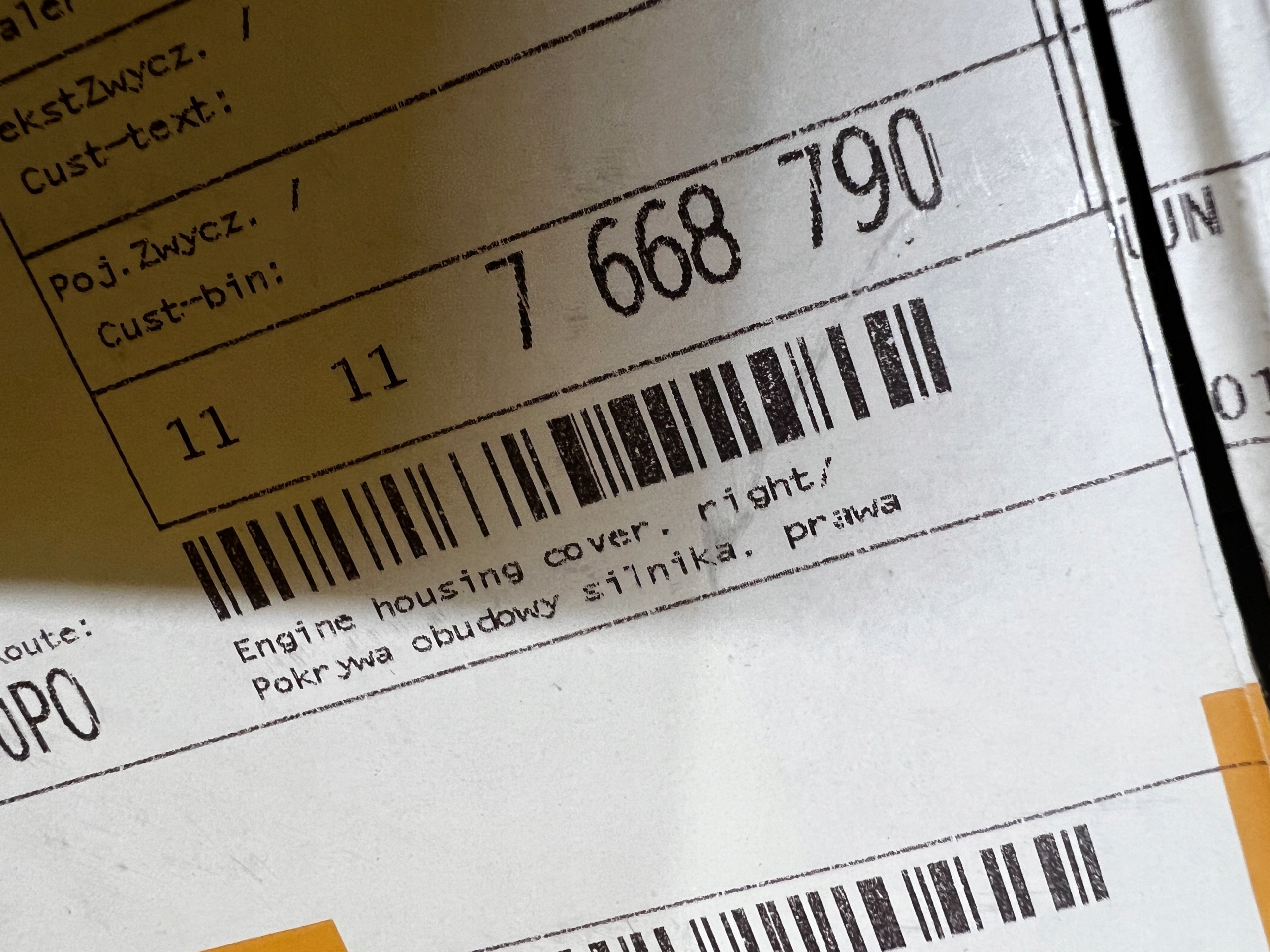 POKRYWA OBUDOWY SILNIKA PRAWA BMW C1 NOWA OEM