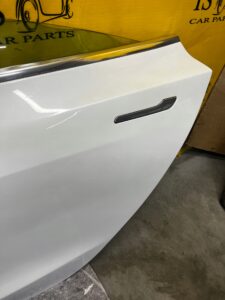 LEWE DRZWI KOMPLET PRZÓD TYŁ STRONA TESLA MODEL 3 BIAŁA PERŁA