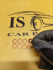 9 X PIERŚCIEŃ USZCZELNIAJĄCY DOPŁYW OLEJU TURBOSPRĘŻARKI BMW 50dX NOWY OEM