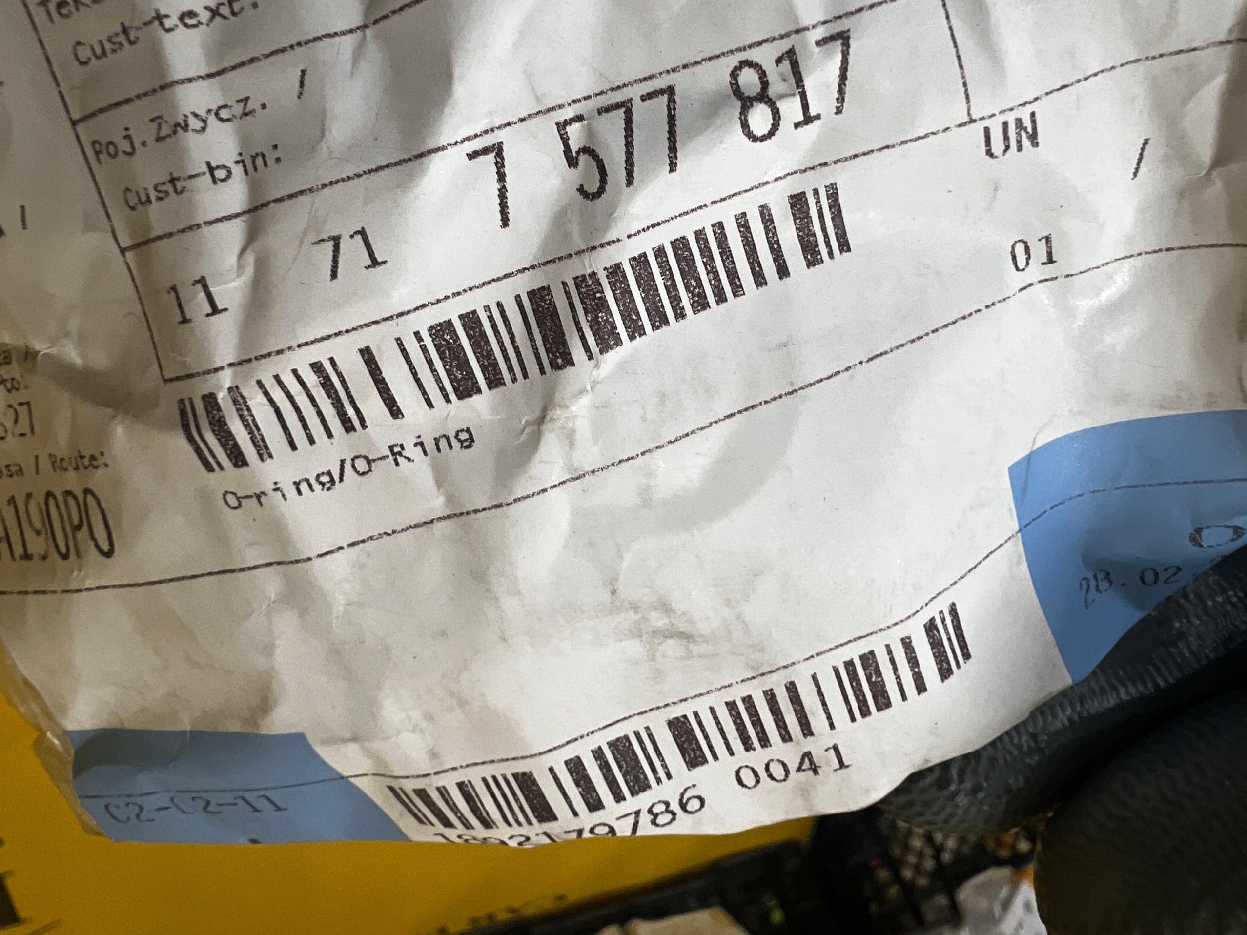 2 X USZCZELKA ZAWORU EGR 25,3X2,4 BMW N43 NOWA OEM
