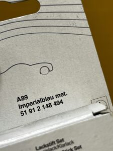 LAKIER ZAPRAWKA ZAPRAWKOWY IMPERIALBLAU MET. A89 BMW NOWY OEM