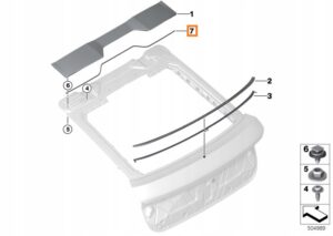 ZESTAW SERWISOWY KLAPY TYŁ POKRYWY BAGAŻNIKA BMW X6 G06 NOWY OEM