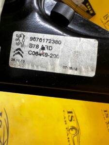 MECHANIZM PODNOŚNIK SZYBY DRZWI TYŁ PRAWY CITROEN C4 PICASSO II