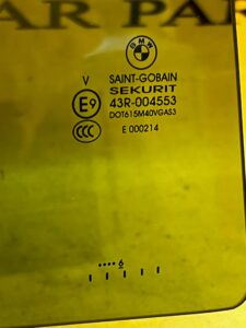 SZYBA DRZWI PRAWY TYŁ CZARNA 2006 BMW E53 NOWA OEM