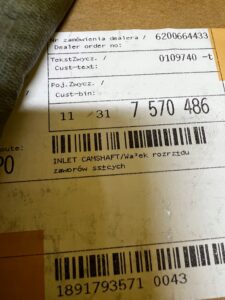 WAŁEK ROZRZĄDU SSĄCY BMW E53 E60 E65 V8 NOWY OEM