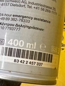 SPRAY SPREJ ANTYKOROZYJNY DO PROFILI ZAMKNIĘTYCH BMW NOWY OEM