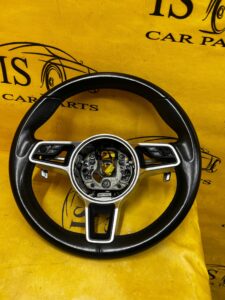 KIEROWNICA SKÓRA MULTIFUNKCJA MANETKI ŁOPATKI PORSCHE MACAN 95B