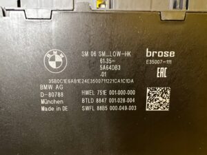 MODUŁ STEROWNIK FOTELA BMW 2 U06 NOWY OEM