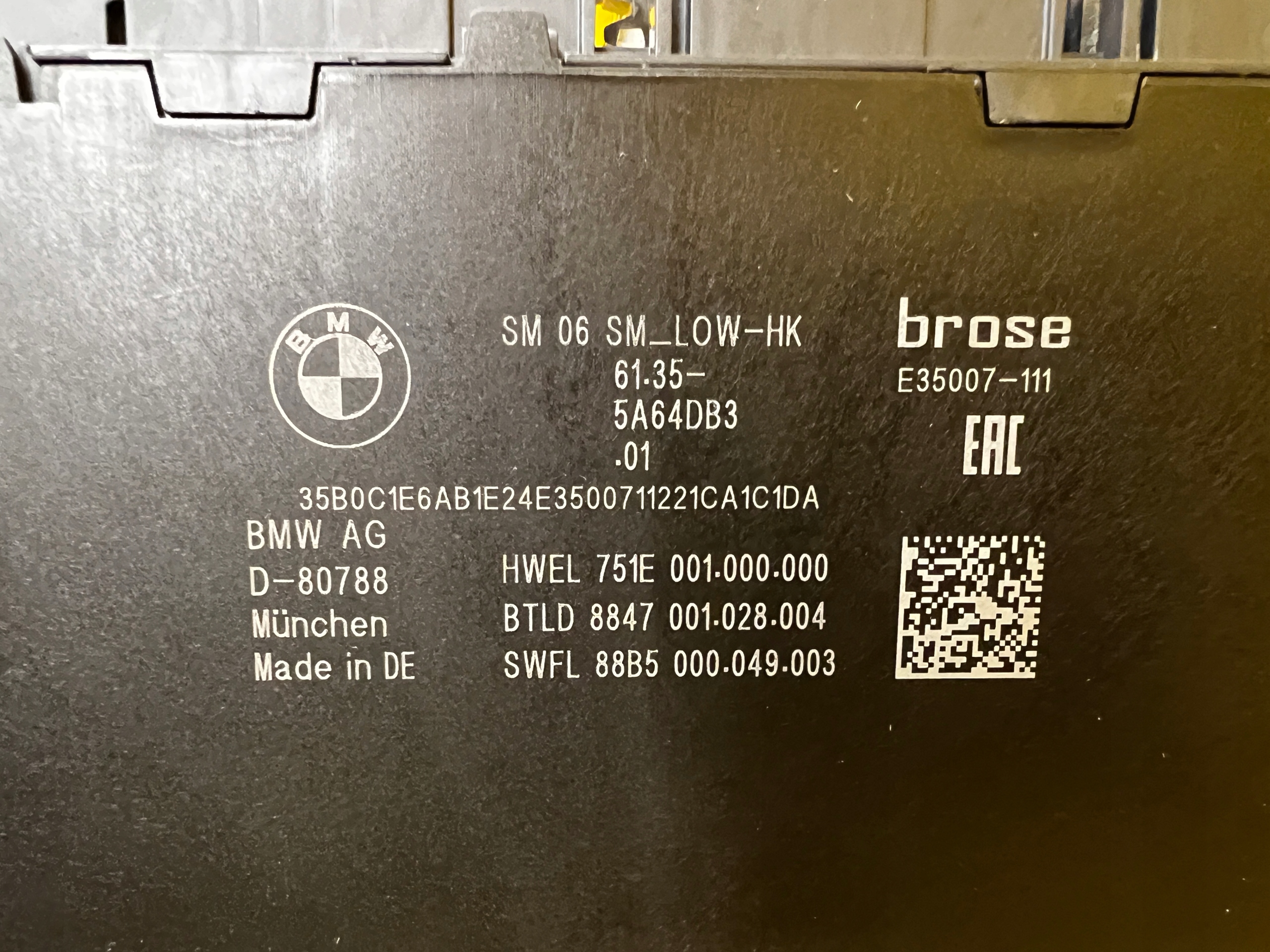 MODUŁ STEROWNIK FOTELA BMW 2 U06 NOWY OEM