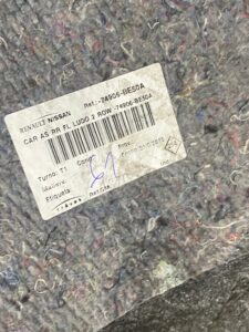 WYKŁADZINA DYWAN PODŁOGA TYŁ NISSAN E-NV200 EVALIA