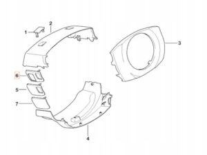 ZAŚLEPKA OSŁONY OBUDOWY KOLUMNY KIEROWNICZEJ BMW 7 E65 E66 NOWA OEM