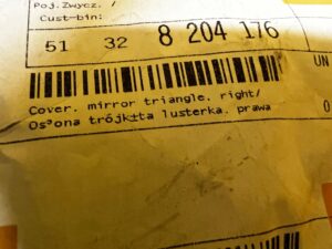 OSŁONA GŁOŚNIKA LUSTERKA PRAWA BMW 3 E46 CABRIO COUPE NOWA OEM