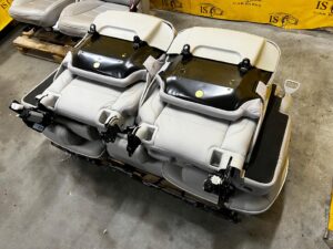 KPL FOTELE KANAPA PRZÓD TYŁ AIRBAG SKÓRA ALPACA GRAY MERCEDES GL X166 7 OS