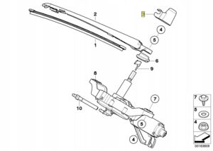 ZAŚLEPKA PLASTIK RAMIENIA WYCIERACZKI TYŁ BMW 1 E81 E87 NOWA OEM