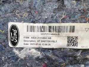 OSŁONA WYGŁUSZENIE WYKŁADZINA TUNELU ŚRODKOWEGO PRZÓD FORD RANGER MK5 V