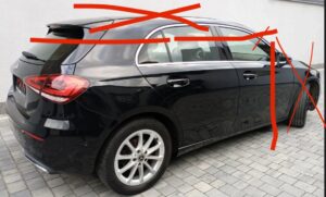 KAROSERIA PAS TYLNY TYŁ ĆWIARTKA WANNA BŁOTNIKI SŁUPKI MERCEDES W177 A KLAS