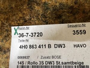 PÓŁKA TYLNA BLENDY GŁOŚNIKÓW BOSE AUDI A8 D4