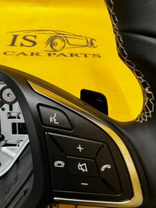 SKÓRZANA KIEROWNICA AUTOMAT ŁOPATKI INFINITI Q30