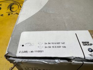 KOMPLET KLOCKI HAMULCOWE PRZÓD BMW 2 U06 NOWE OEM