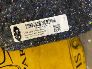 OSŁONA TAPICERKA WYKŁADZINA ŚCIANY TYŁ TYLNEJ KABINY FORD RANGER MK5 V