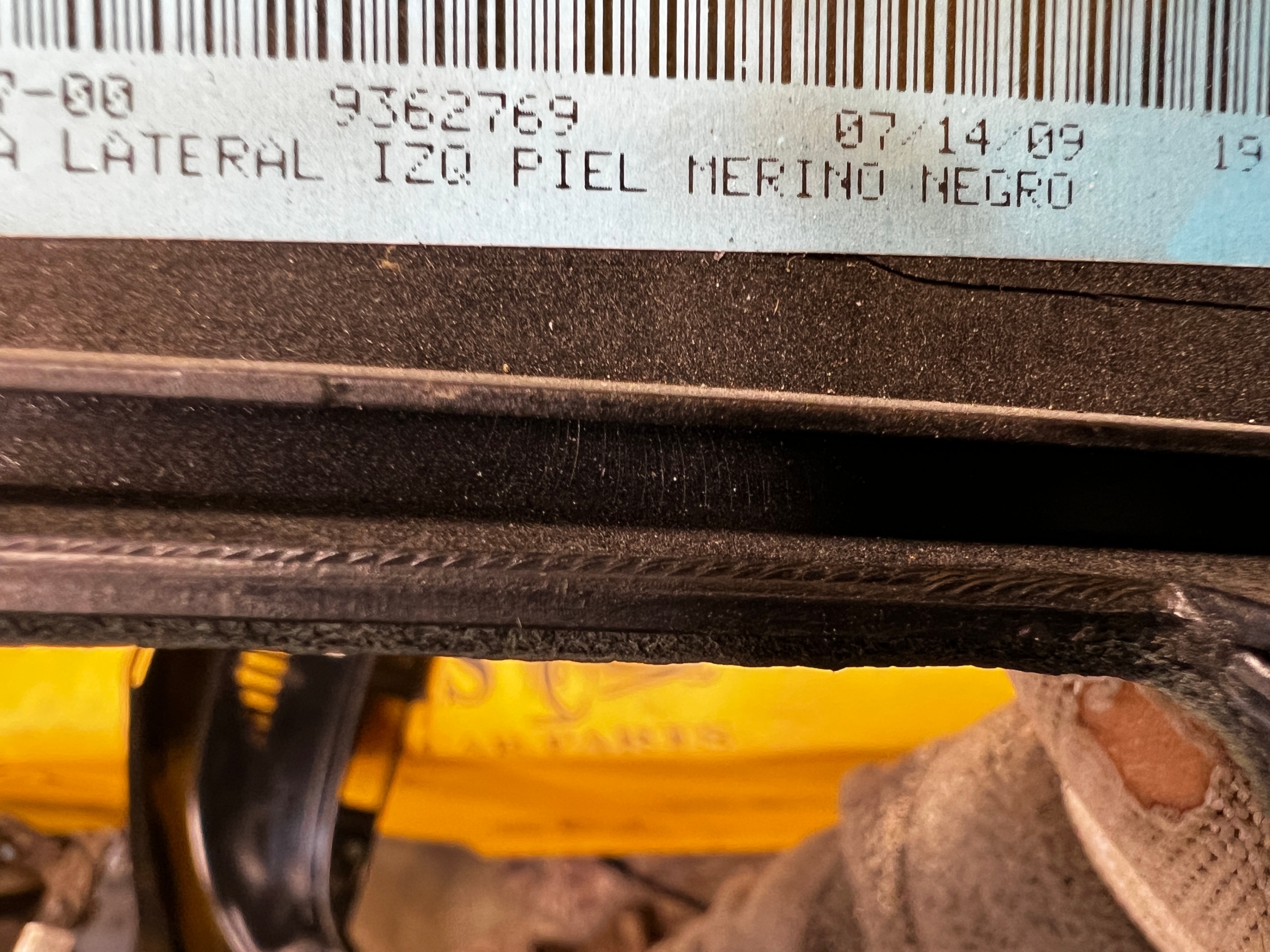 LISTWA TUNELU ŚRODKOWEGO LEWA SKÓRA MERINO CZARNA BMW X5 E70 X6 E71