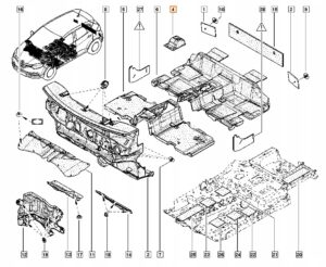 MATA GĄBKA WYGŁUSZENIE PODŁOGI RENAULT CAPTUR I PRZEDLIFT