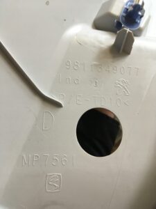 OSŁONA POSZYCIE SŁUPKA C PEUGEOT 5008 II 17R P87 P