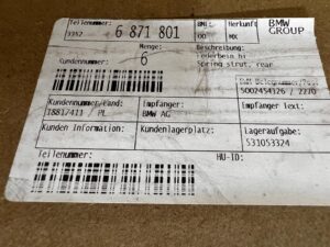 AMORTYZATOR TYLNY TYŁ BMW X3 G01 X4 G02 NOWY OEM