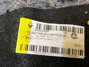 WYGŁUSZENIE WYCISZENIE MATA ŚCIANY GRODZIOWEJ DACIA LODGY LIFT 2022R