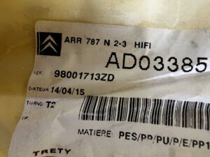 DYWAN PODŁOGA WYKŁADZINA WNĘTRZA CITROEN C4 GRAND PICASSO II