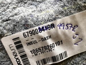 OSŁONA WYGŁUSZENIE WYKŁADZINA ŚCIANY GRODZIOWEJ RENAULT ESPACE VI AUSTRAL